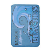 Individuelle Name & Lage Funny Beach Wave Badematt Badematte (Vorderseite Vertikal)