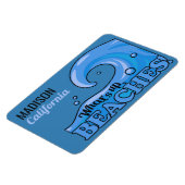 Individuelle Name & Lage Funny Beach Wave Magnet (Linke Seite)