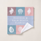 Individuelle Name & Lage - Muster Badhandtuch Set (Waschlappen)
