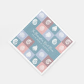 Individuelle Name & Lage - Muster Serviette (Ecke)