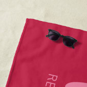 Individuelle Name, Lage und Farbtupfer Strandtuch (Beispiel)