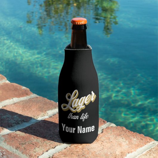 Individuelle Name Lager als Leben Bier Flasche Coo Flaschenkühler (In Situ Pool)