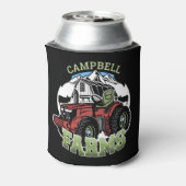 Individuelle Name Landbetrieb Stalltraktor Bauer Dosenkühler (Kanne Rückseite)