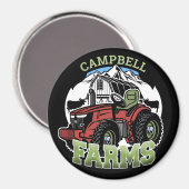 Individuelle Name Landbetrieb Stalltraktor Bauer Magnet (Vorderseite/Rückseite)