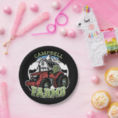 Individuelle Name Landbetrieb Stalltraktor Bauer Pappteller (Party)