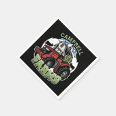 Individuelle Name Landbetrieb Stalltraktor Bauer Serviette (Ecke)