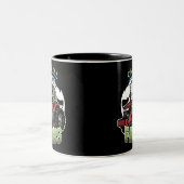 Individuelle Name Landbetrieb Stalltraktor Bauer Zweifarbige Tasse (Mittel)