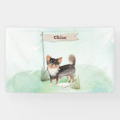 Individuelle Name Langhaariger Chihuahua Haustier  Banner (Horizontal)