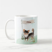 Individuelle Name Langhaariger Chihuahua Haustier Kaffeetasse (Links)