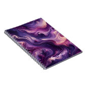 Individuelle Name Lebhafter Lila Farbeffekt Notizblock (Rechte Seite)