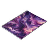 Individuelle Name Lebhafter Lila Farbeffekt Notizblock (Linke Seite)