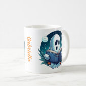 Individuelle Name leckere Halloween-Geisterlese Kaffeetasse (VorderseiteRechts)