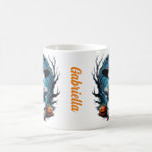 Individuelle Name leckte Halloween-Geist ein Buch Kaffeetasse (Mittel)