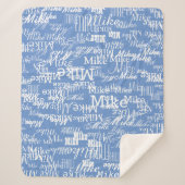 Individuelle Name-Legierung Cornflower Blue Sherpadecke (Vorderseite)