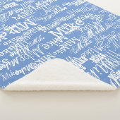 Individuelle Name-Legierung Cornflower Blue Sherpadecke (3/4)