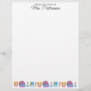 Individuelle Name Lehrer Geschenk Letterhead Niedl Briefbogen