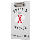 Individuelle Name Lehrer - keine Eier - Zwischenab Klemmbrett (Links)