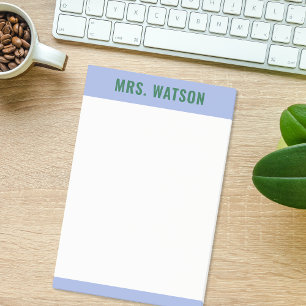 Individuelle Name Lehrer Stationery Wertgutschrift Post-it Klebezettel
