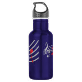 Individuelle Name-Lehrerin - Musik - Rainbow-Notiz Edelstahlflasche (Rückseite)