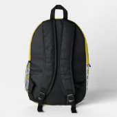 Individuelle Name Lemon Muster Bedruckter Rucksack (Rückseite)