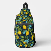 Individuelle Name Lemon Muster Crossbody Bag (Vorderseite)