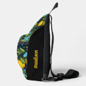 Individuelle Name Lemon Muster Crossbody Bag (Rechts)