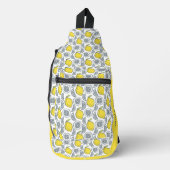 Individuelle Name Lemon Muster Crossbody Bag (Vorderseite)