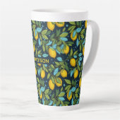 Individuelle Name Lemon Muster Milchtasse (Rechte Ecke)