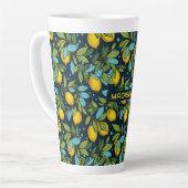Individuelle Name Lemon Muster Milchtasse (Linke Ecke)