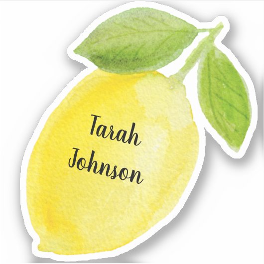 Individuelle Name Lemon Sticker (Vorderseite)