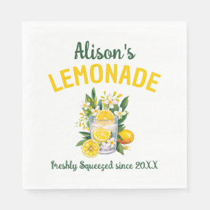 Individuelle Name Lemonade Stand Sommer Geburtstag Serviette