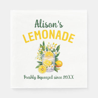 Individuelle Name Lemonade Stand Sommer Geburtstag Serviette