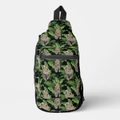 Individuelle Name Leopard Muster Crossbody Bag (Vorderseite)