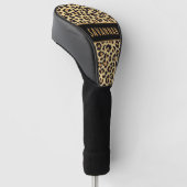 Individuelle Name Leopard Tierdruckmuster Klassisc Golf Headcover (angewinkelt)