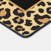 Individuelle Name Leopard Tierdruckmuster Klassisc Schreibtischunterlage (Ecke)