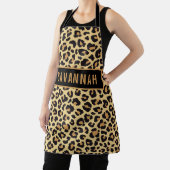 Individuelle Name Leopard Tierdruckmuster Klassisc Schürze (InSitu)