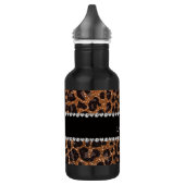 Individuelle Name-Leopardendruck aus Glitzer verbr Trinkflasche (Links)