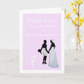 Individuelle Name Lesbian Wedding Glückwunschkarte Karte (Gelbe Blume)