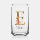 Individuelle Name Letter E Goldene Forelle Rose Ro Dosenglas (Vorderseite)