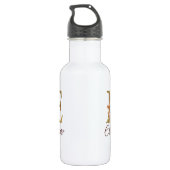 Individuelle Name Letter E Goldene Forelle Rose Ro Edelstahlflasche (Rückseite)