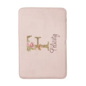 Individuelle Name Letter F Gold Foil Rose Rose Ros Badematte (Vorderseite Vertikal)