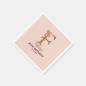 Individuelle Name Letter F Gold Rosa Roses Serviette (Ecke)