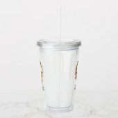 Individuelle Name Letter G Gold Foil Rose Rose Ros Acryltrinkbecher (Rechts)