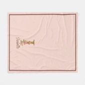 Individuelle Name Letter I Gold Foil Roses Rosa Ro Fleecedecke (Vorderseite (Horizontal))