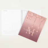 Individuelle Name Letter Rose Gold Glitzer Planner Planer (Anzeige)