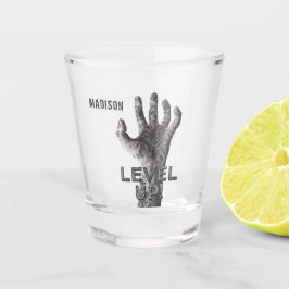 Individuelle Name "Level Up"! Zombie-Handschussgla Schnapsglas