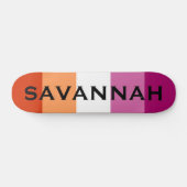 Individuelle Name LGBTQ-Rainbow Lesbian-Stolperfla Skateboard (Horizontal)