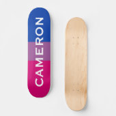 Individuelle Name LGBTQ-Regenbogen Bisexuelle Flag Skateboard (Vorderseite)