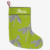 Individuelle Name-Libelle Kleiner Weihnachtsstrumpf (Vorderseite)