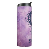 Individuelle Name Libra Zodiac Zeichen Thermosbecher (Nach links gedreht)